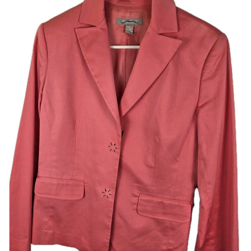 Vintage ALAN FLUSSER Sz 6 Coral Pink 2-snap Blazer Coquette Pretty In Pink 1950s